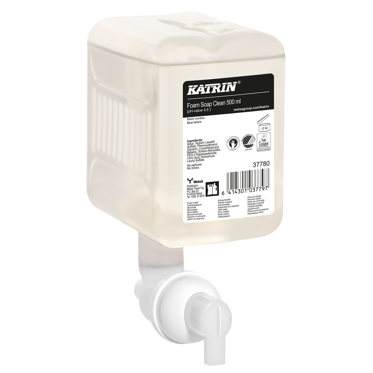 KATRIN Schaumseife Clean 500 ml für manuelle Seifenspender, unparfümiert