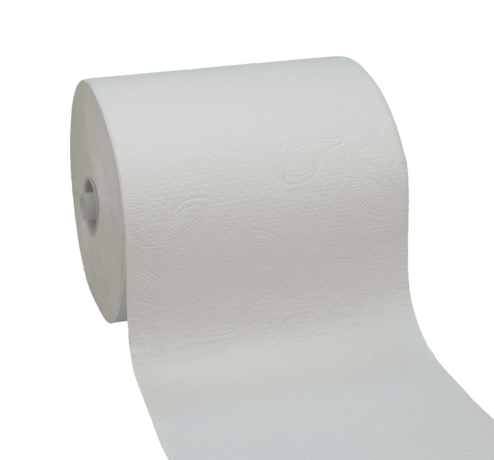weiße Toilettenpapierrolle