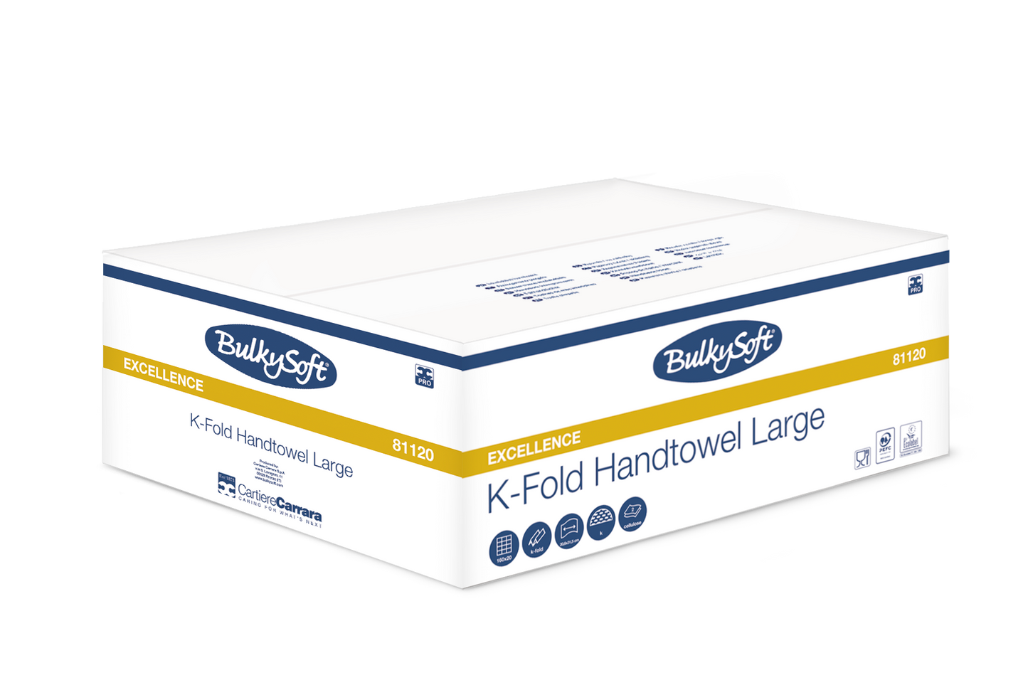 BulkySoft Excellence K-Fold Handtowel Large Papierhandtücher für Gewerbe und Waschräume