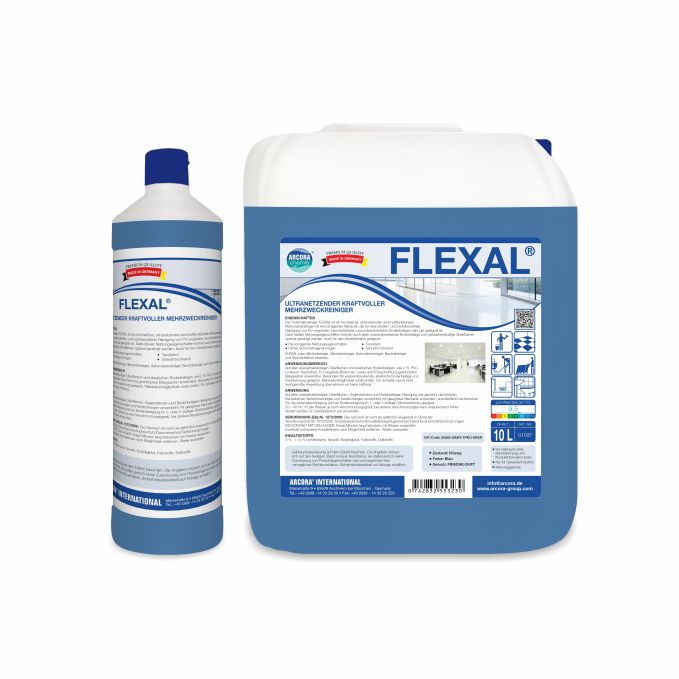 FLEXAL professioneller Kraftreiniger als 1 l Flasche und 10 l Kanister