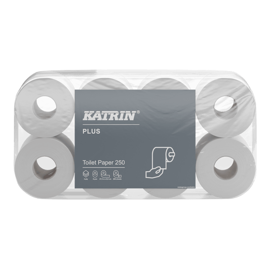 KATRIN Toilettenpapier 250 Blatt 3-lagig, Kleinverpackung
