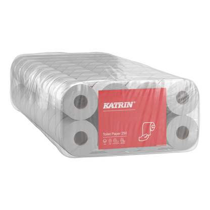 Katrin Toilettenpapier 250 Blatt, mehrere Rollen in transparenter Verpackung