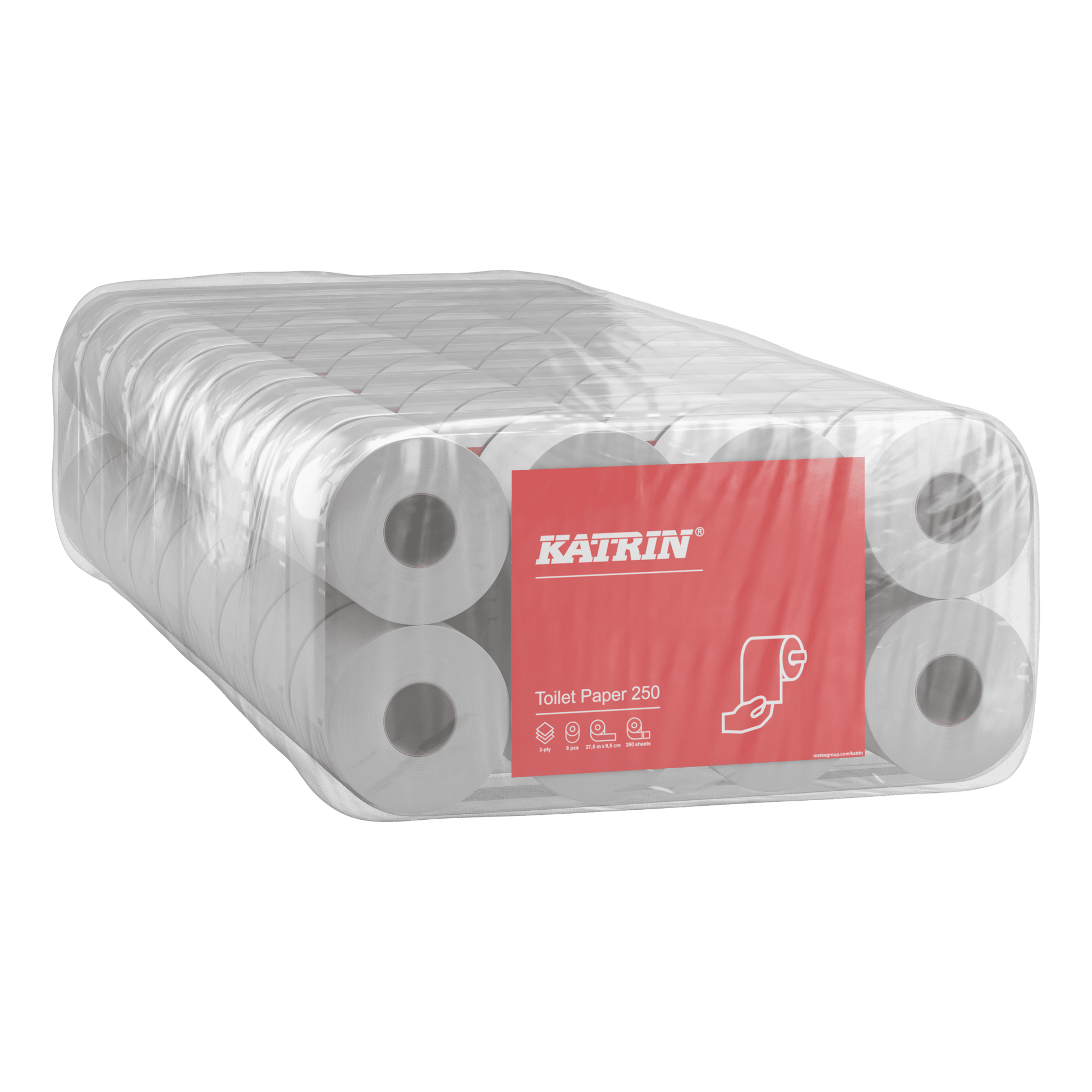 KATRIN Toilettenpapier 250 Blatt 3-lagig, Großpackung