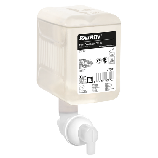 KATRIN Schaumseife Clean 500 ml für manuelle Seifenspender, unparfümiert