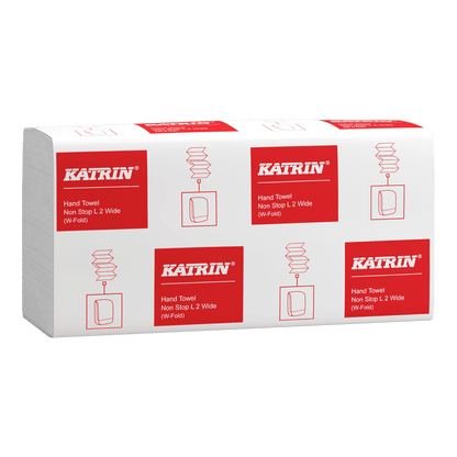 KATRIN Hand Towel Non Stop L2 Wide W-Fold, Handtuchpapier in Handypack