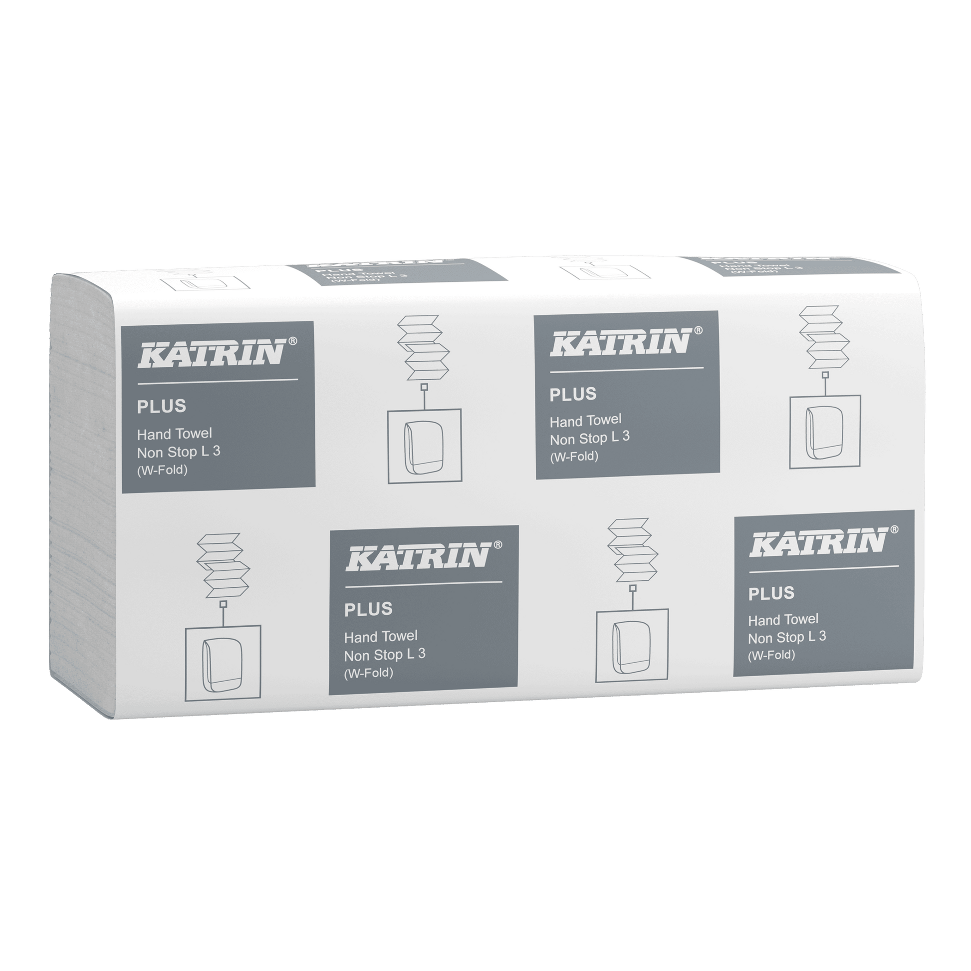 KATRIN Falthandtuchpapier, W-Fold, Handypack
