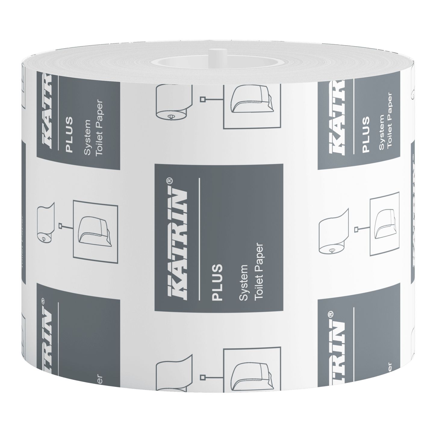KATRIN Plus System Toilettenpapier Großrolle, 2-lagig, Einzelrolle