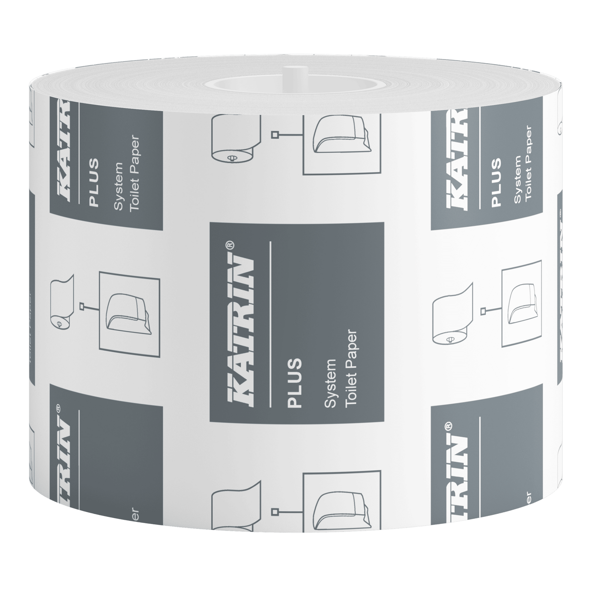 KATRIN Plus System Toilettenpapier Großrolle, 2-lagig, Einzelrolle