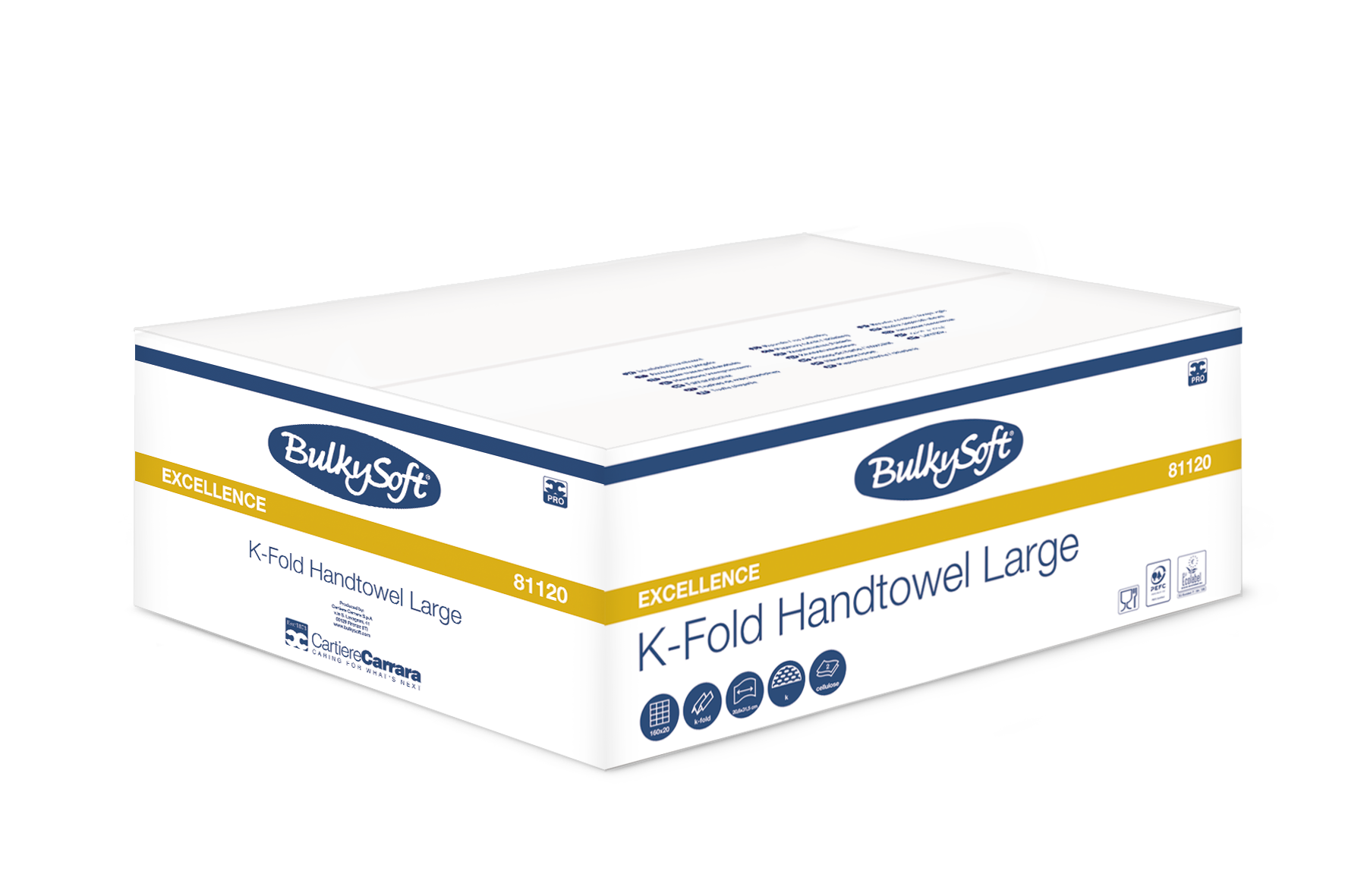 BulkySoft Excellence K-Fold Handtowel Large Papierhandtücher für Gewerbe und Waschräume