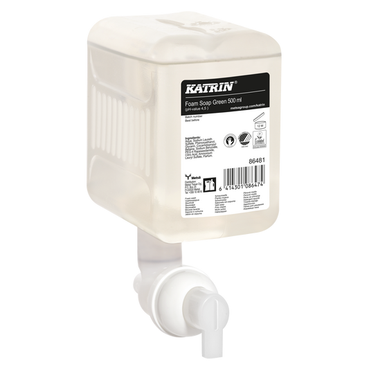 KATRIN Foam Soap Green 500 ml Schaumseife mit Dosierpumpe
