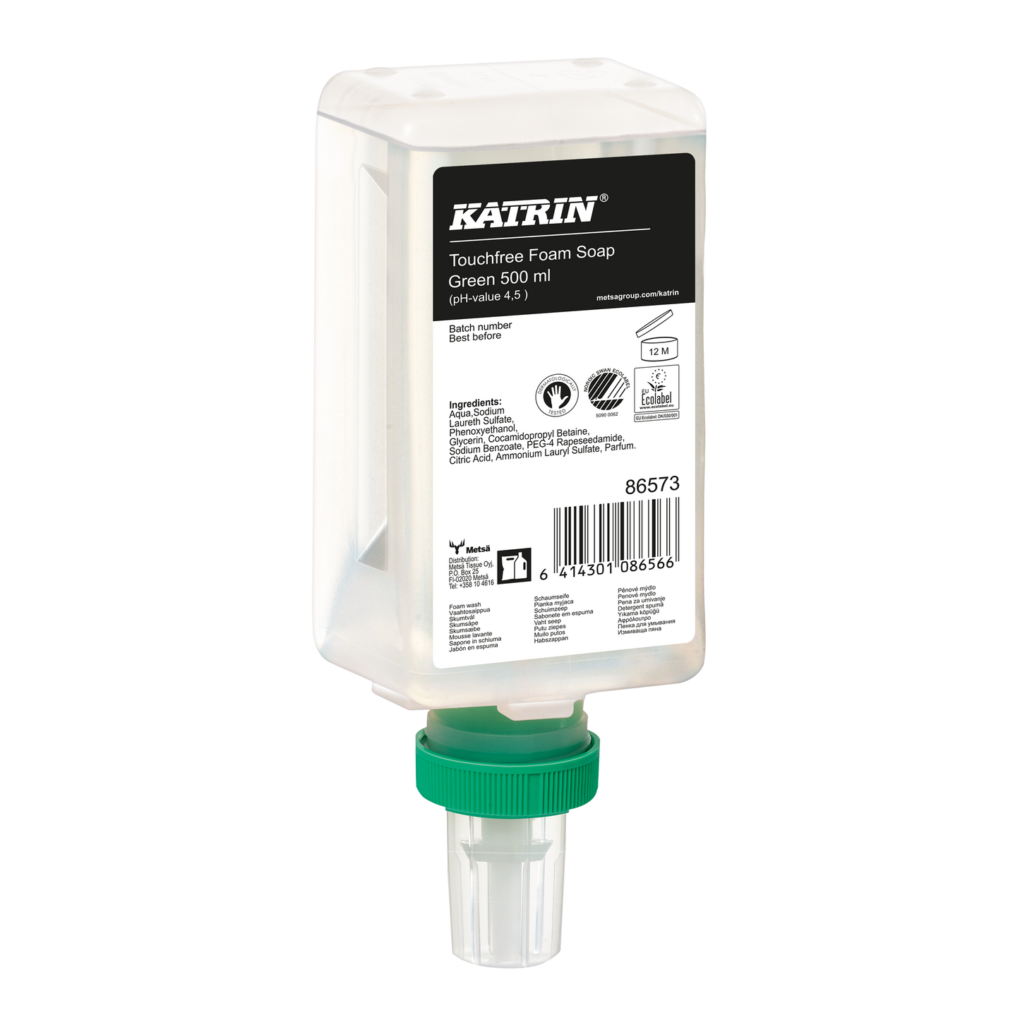 KATRIN Touchfree Foam Soap Green 500 ml Nachfüllkartusche