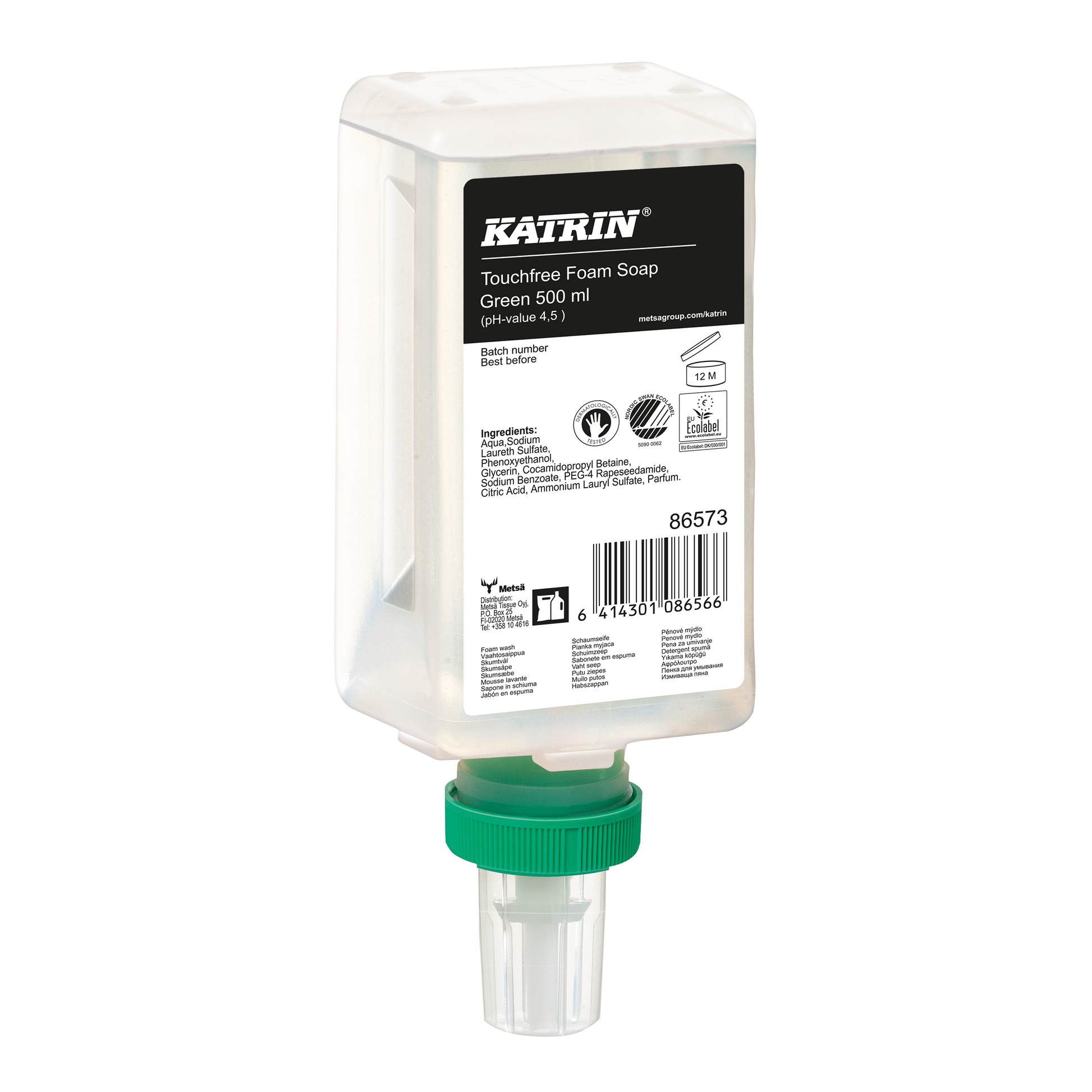 KATRIN Touchfree Foam Soap Green 500 ml Nachfüllkartusche