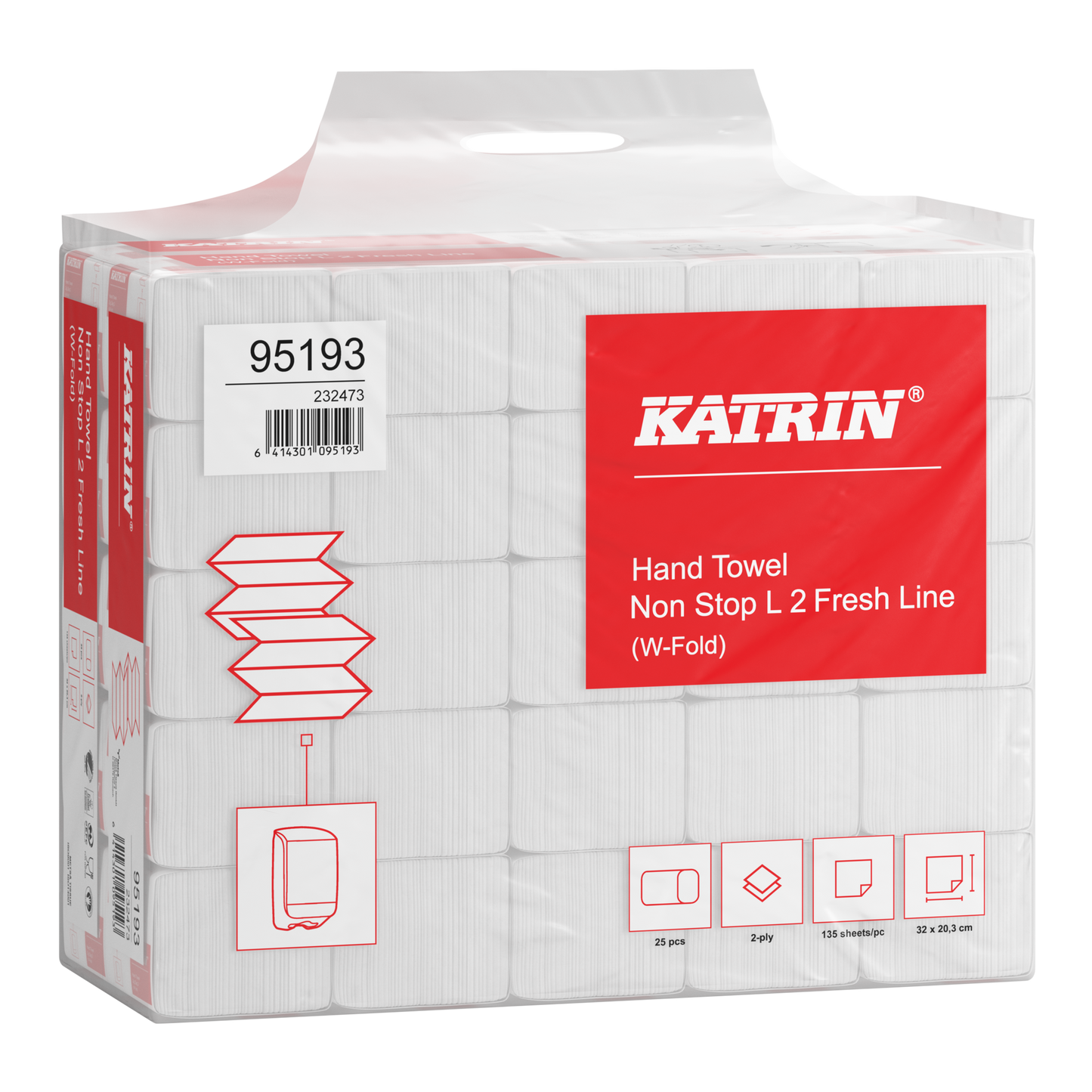 KATRIN Handtuchpapier Non Stop L2 Fresh Line (W-Fold) in Verpackung