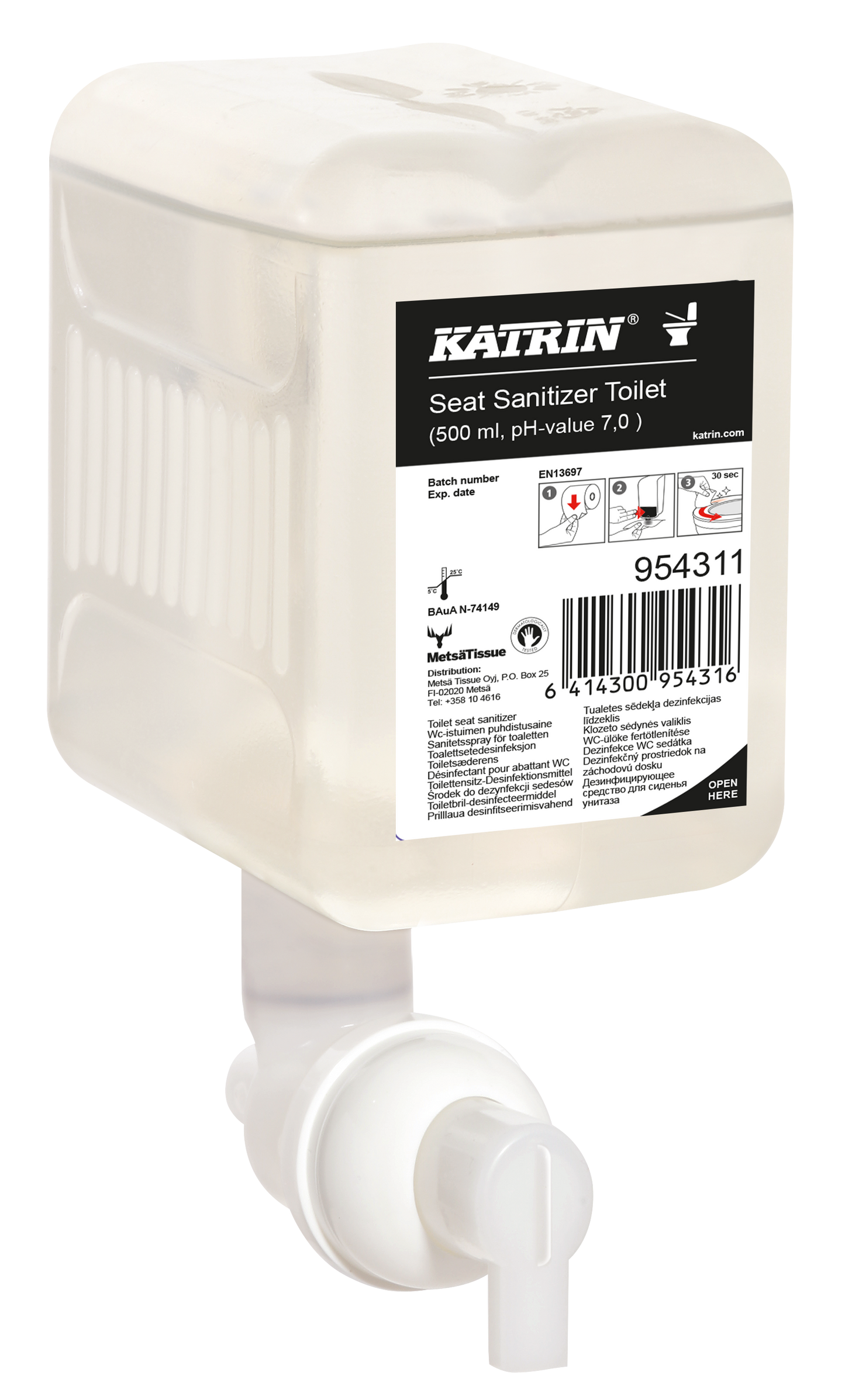 KATRIN Seat Sanitizer Toilet 500 ml – Verpackungseinheit