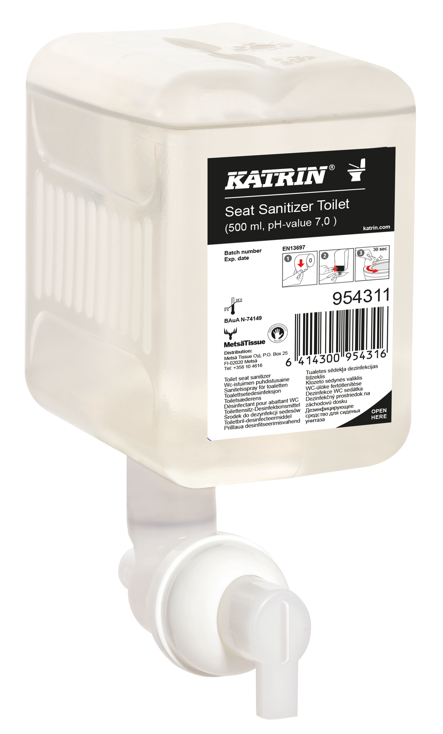 KATRIN Seat Sanitizer Toilet 500 ml – Verpackungseinheit