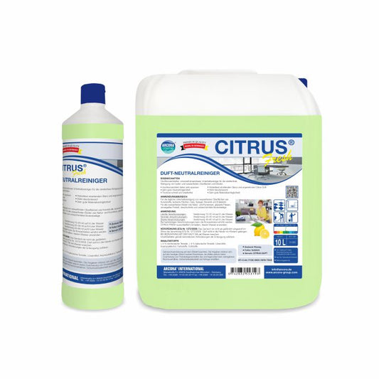 CITRUS Fresh Duft-Neutralreiniger in 1-Liter-Flasche und 10-Liter-Kanister