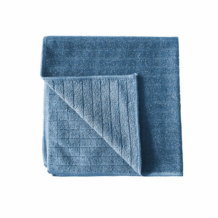 Mikrofasertuch blau für professionelle Reinigung, doppelseitige Struktur